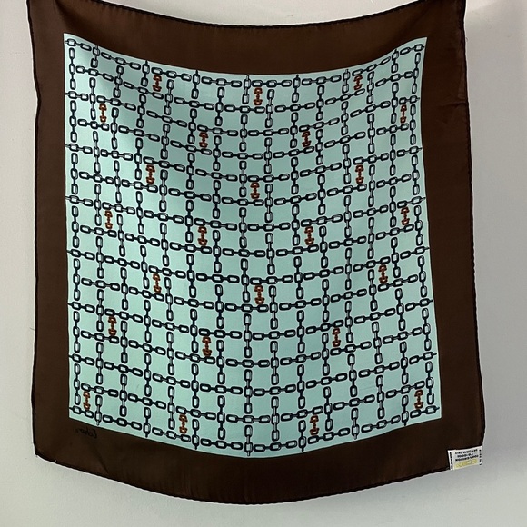 Vintage Echo Horse Bit Silk Chinon Scarf - Picture 3 of 9